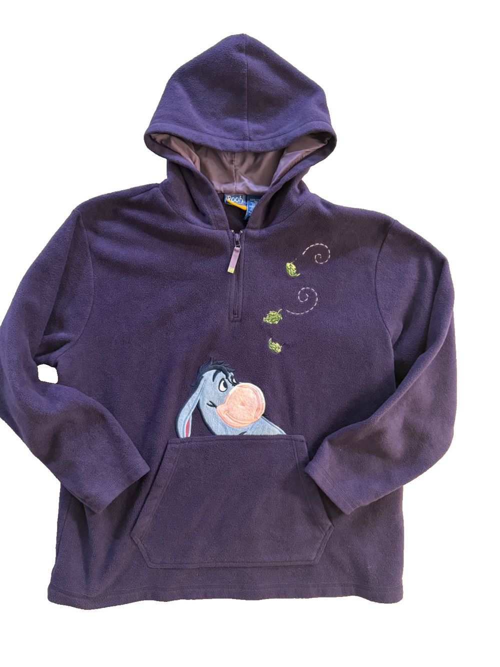 Eeyore Winnie the Pooh Purple Fleece Pullover 22W 24W Plus Hooded Vintage